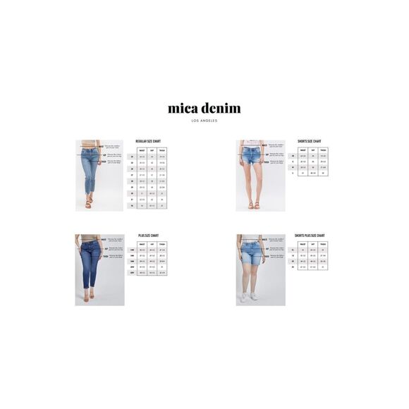 NEW MICA DENIM happiness mid rise with cuff jeans in blue - Picture 2 of 5